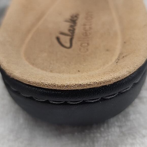 CLARKS COLLECTION LAURIEANN COVE BLACK LEATHER IMPORTED FROM MEXICO LADIES 9 GUC - Picture 11 of 16